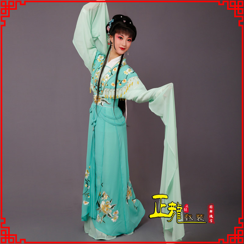 昌图青衣水袖戏服演出服 云肩花旦衣